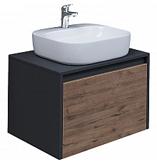 Тумба с раковиной дуб веллингтон/графит 60 см Grossman Смарт 106009 + GR-3028