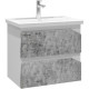 Приобрести Тумба с раковиной бетон/белый глянец 61 см Grossman Инлайн 106004 + 16413 в магазине сантехники Santeh-Crystal.ru