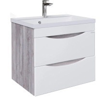 Тумба с раковиной бетон пайн/белый глянец 60,3 см Grossman Талис 106010 + 4627173210164