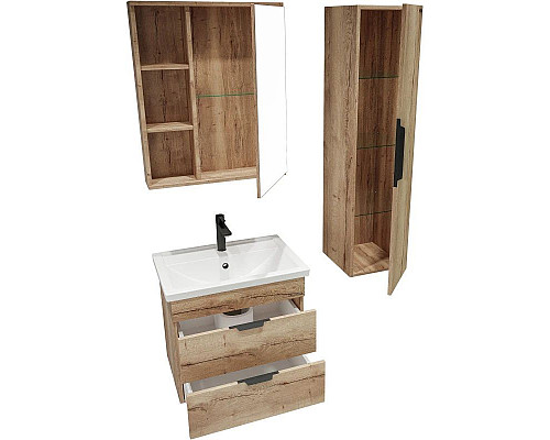 Приобрести Тумба с раковиной дуб галифакс 61 см Grossman Форта 106005 + 16413 в магазине сантехники Santeh-Crystal.ru