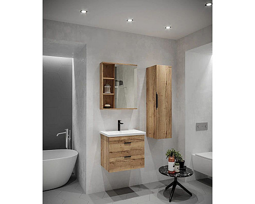 Приобрести Тумба с раковиной дуб галифакс 61 см Grossman Форта 106005 + 16413 в магазине сантехники Santeh-Crystal.ru