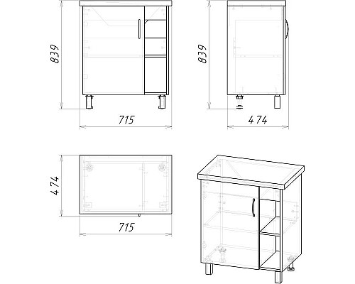 Santeh-Crystal.ru: Комплект мебели дуб сонома/белый матовый 67 см Grossman Флай 107001 + 507001 + GR-3019 + 207001 Приобрести Комплект мебели дуб сонома/белый матовый 67 см Grossman Флай 107001 + 507001 + GR-3019 + 207001 в магазине сантехники Santeh-Crystal.ru
