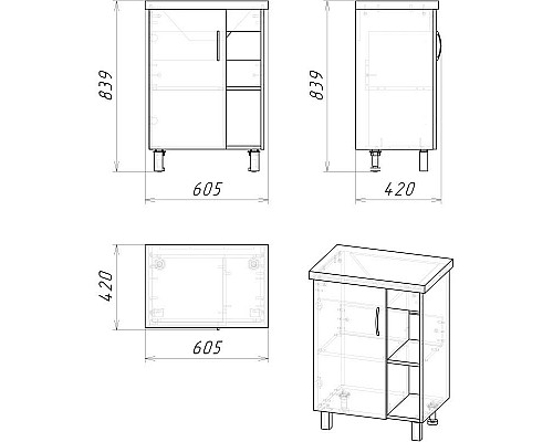 Santeh-Crystal.ru: Комплект мебели дуб сонома/серый матовый 57 см Grossman Флай 106002 + 506002 + GR-3019 + 206001 Купить Комплект мебели дуб сонома/серый матовый 57 см Grossman Флай 106002 + 506002 + GR-3019 + 206001 в магазине сантехники Santeh-Crystal.ru