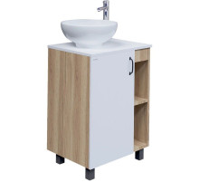 Тумба с раковиной дуб сонома/белый матовый 57 см Grossman Флай 106001 + 506001 + GR-3014