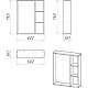 Купить Комплект мебели дуб сонома/белый матовый 57 см Grossman Флай 106001 + 506001 + GR-3013 + 206001 в магазине сантехники Santeh-Crystal.ru