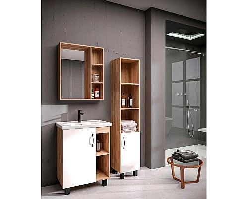 Santeh-Crystal.ru: Комплект мебели дуб сонома/белый матовый 61 см Grossman Флай 106001 + 16413 + 206001 Приобрести Комплект мебели дуб сонома/белый матовый 61 см Grossman Флай 106001 + 16413 + 206001 в магазине сантехники Santeh-Crystal.ru
