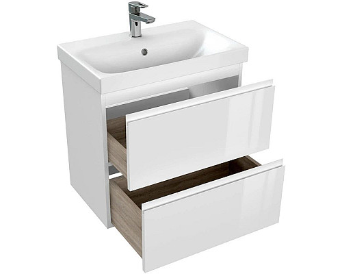 Купить Тумба белый глянец 58,5 см Cersanit Moduo Slim 64125 в магазине сантехники Santeh-Crystal.ru