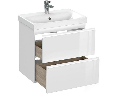 Купить Тумба белый глянец 58,5 см Cersanit Moduo Slim 64125 в магазине сантехники Santeh-Crystal.ru