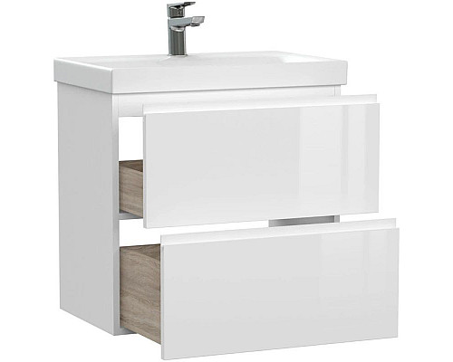 Купить Тумба белый глянец 58,5 см Cersanit Moduo Slim 64125 в магазине сантехники Santeh-Crystal.ru