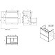 Купить Тумба белый глянец 58,5 см Cersanit Moduo Slim 64125 в магазине сантехники Santeh-Crystal.ru