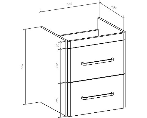Заказать Тумба с раковиной орех 60,5 см Bellezza Олимпия 4639309110439 + 4640021061152 в магазине сантехники Santeh-Crystal.ru