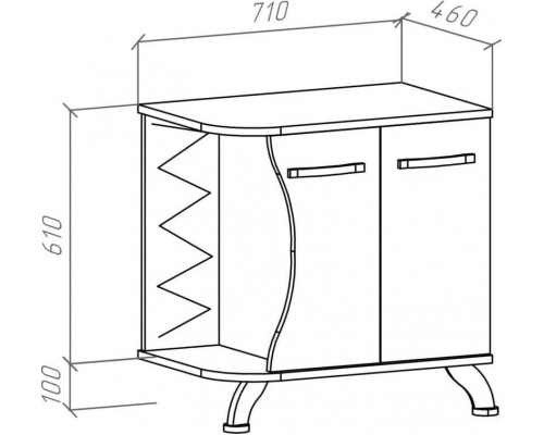 Купить Тумба с раковиной красный глянец/черный глянец 71 см Bellezza Рио 4633611241218 + 4620008193823 в магазине сантехники Santeh-Crystal.ru