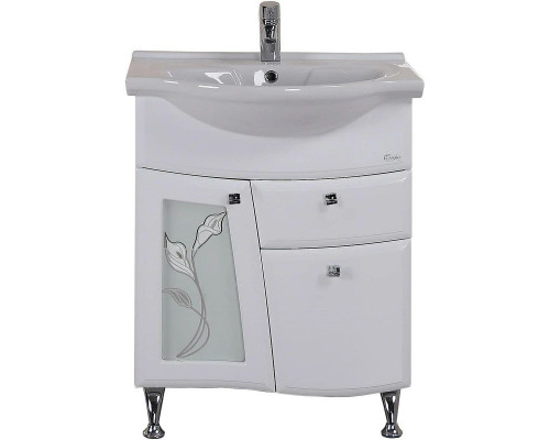 Купить Тумба белый глянец 62,1 см Onika Валенсия 106535 в магазине сантехники Santeh-Crystal.ru