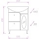 Заказать Тумба белый глянец 59,5 см Onika Кристи 106538 в магазине сантехники Santeh-Crystal.ru