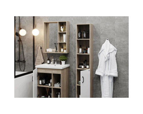 Приобрести Тумба дуб сонома/белый матовый 56,2 см Onika Тимбер 106140 в магазине сантехники Santeh-Crystal.ru