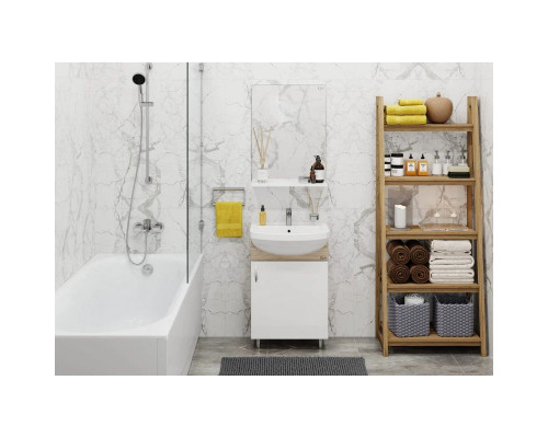 Заказать Комплект мебели дуб сонома/белый глянец 56,5 см Onika Эко 105204 в магазине сантехники Santeh-Crystal.ru