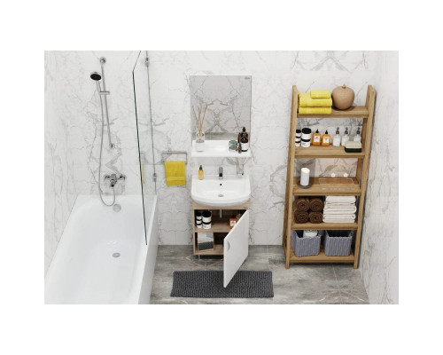 Заказать Комплект мебели дуб сонома/белый глянец 56,5 см Onika Эко 105204 в магазине сантехники Santeh-Crystal.ru