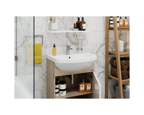 Заказать Комплект мебели дуб сонома/белый глянец 56,5 см Onika Эко 105204 в магазине сантехники Santeh-Crystal.ru