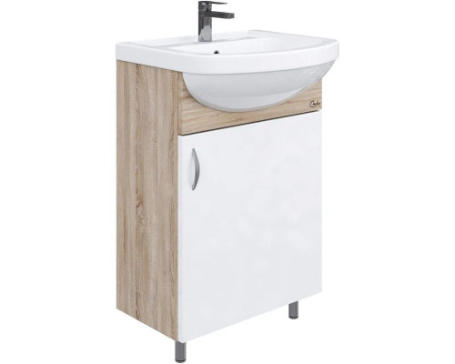 Заказать Комплект мебели дуб сонома/белый глянец 56,5 см Onika Эко 105204 в магазине сантехники Santeh-Crystal.ru