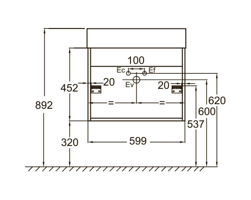 Приобрести Тумба белый глянец 59,9 см Jacob Delafon Vivienne EB1666-J5-J5 в магазине сантехники Santeh-Crystal.ru