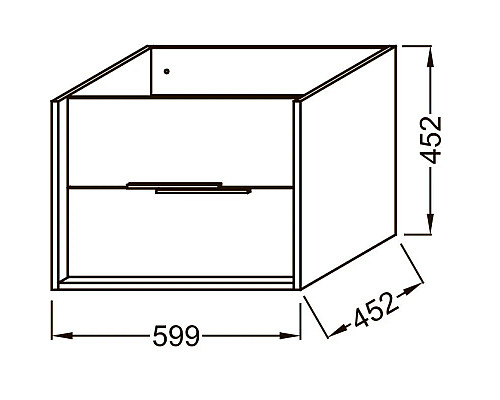 Приобрести Тумба белый/дуб табак 59,9 см Jacob Delafon Vivienne EB1506-N18-E52 в магазине сантехники Santeh-Crystal.ru