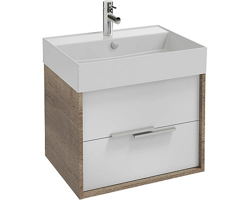 Заказать Тумба дуб табак/белый глянец 59,9 см Jacob Delafon Vivienne EB1506-E52-G1C в магазине сантехники Santeh-Crystal.ru