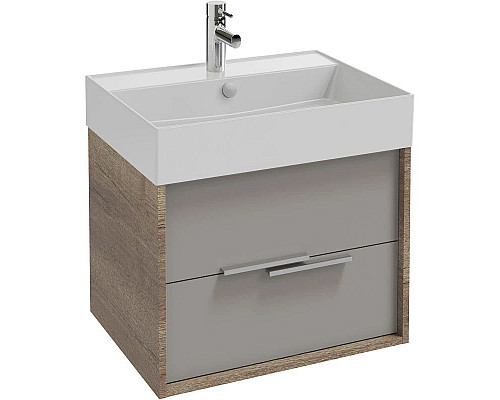 Заказать Тумба дуб табак/серый титан матовый 59,9 см Jacob Delafon Vivienne EB1583-E52-M54 в магазине сантехники Santeh-Crystal.ru