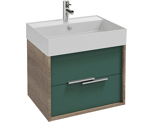 Купить Тумба дуб табак/эвкалипт матовый 59,9 см Jacob Delafon Vivienne EB1583-E52-M87 в магазине сантехники Santeh-Crystal.ru