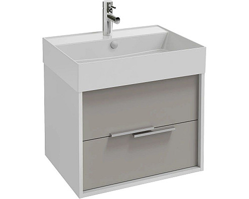 Заказать Тумба белый/серый титан матовый 59,9 см Jacob Delafon Vivienne EB1583-N18-M54 в магазине сантехники Santeh-Crystal.ru