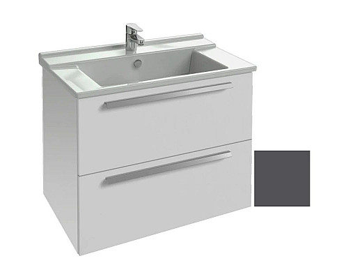 Приобрести Тумба серый антрацит 2 ящика 77 см Jacob Delafon Struktura EB1277-N14 в магазине сантехники Santeh-Crystal.ru