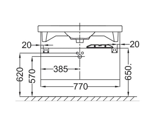 Заказать Тумба квебекский дуб 77 см Jacob Delafon Odeon Up EB895-E10 в магазине сантехники Santeh-Crystal.ru