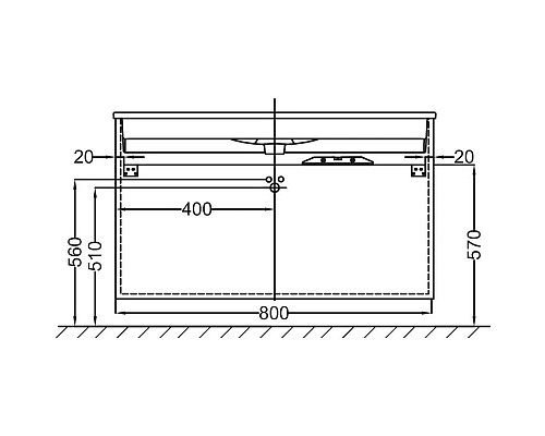Приобрести Тумба белый глянец 80 см Jacob Delafon Vox EB2098-R1-G1C в магазине сантехники Santeh-Crystal.ru