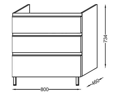 Приобрести Тумба белый глянец 80 см Jacob Delafon Vox EB2098-R1-G1C в магазине сантехники Santeh-Crystal.ru