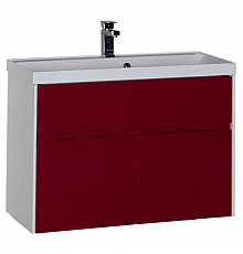 Тумба белый/бордо 89 см Aquanet Латина 00179932