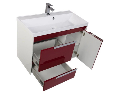 Купить Тумба белый/бордо 89 см Aquanet Тиволи 00180059 в магазине сантехники Santeh-Crystal.ru
