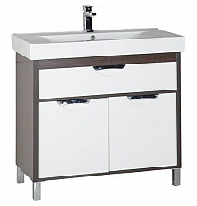 Тумба белый/венге 88 см Aquanet Гретта 00177068