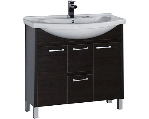 Приобрести Тумба венге 86,5 см Aquanet Донна 00169180 в магазине сантехники Santeh-Crystal.ru