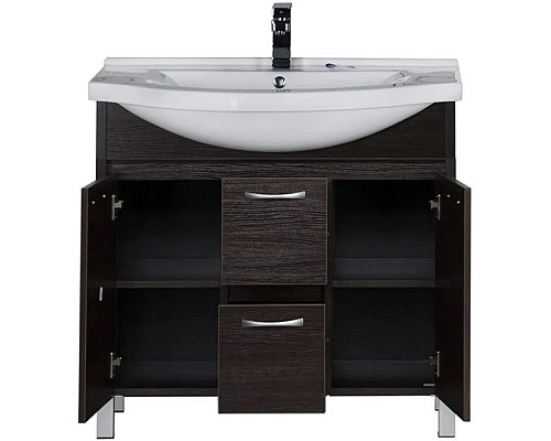 Приобрести Тумба венге 86,5 см Aquanet Донна 00169180 в магазине сантехники Santeh-Crystal.ru