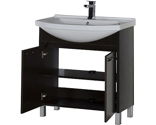 Приобрести Тумба венге 76 см Aquanet Донна 00168942 в магазине сантехники Santeh-Crystal.ru