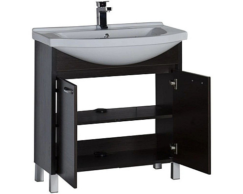 Приобрести Тумба венге 76 см Aquanet Донна 00168942 в магазине сантехники Santeh-Crystal.ru