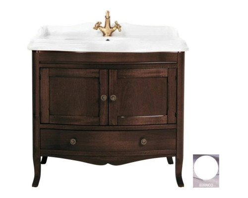 Приобрести Тумба с раковиной белый 90 см Tiffany World Veronica Nuova VER3090B+AR864BIx1KOMPLEKT в магазине сантехники Santeh-Crystal.ru