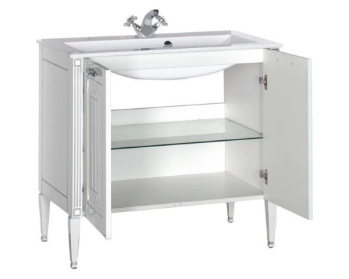 Заказать Тумба белый серебряная патина 88 см Aquanet Паола 00181762 в магазине сантехники Santeh-Crystal.ru