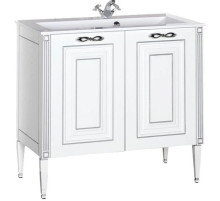 Тумба белый серебряная патина 88 см Aquanet Паола 00181762