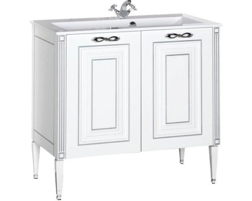 Заказать Тумба белый серебряная патина 88 см Aquanet Паола 00181762 в магазине сантехники Santeh-Crystal.ru