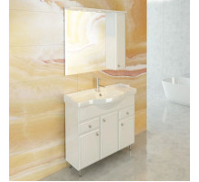 Тумба с раковиной белый глянец 86 см Comforty Сочи 00003132120