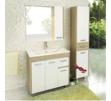 Тумба с раковиной сосна лоредо/белый глянец 90 см Comforty Тулуза 00003132229