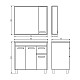 Приобрести Тумба с раковиной сосна лоредо/белый глянец 90 см Comforty Тулуза 00003132229 в магазине сантехники Santeh-Crystal.ru
