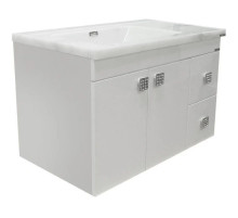 Тумба с раковиной белый глянец 90 см Comforty Аликанте 00003132621