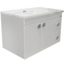 Тумба с раковиной белый глянец 90 см Comforty Аликанте 00003132621