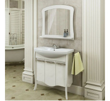 Тумба с раковиной белый глянец 80 см Comforty Венеция 00003130163